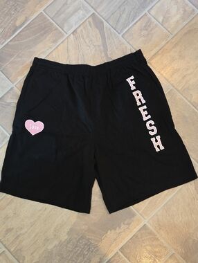 NWOTBlack 'Fresh' Graphic Men's Lounge Shorts